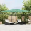 Image de vidaXL Vidaxl Parasol De Jardin Avec Mât En Acier Vert 388x388x248 Cm