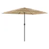 Image de vidaXL Parasol de jardin avec LED et mât en acier marron 300x200x250cm4005118