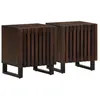 Image de vidaXL Tables de chevet 2 pcs 40x34x46 cm bois de manguier massif377421