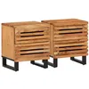 Image de vidaXL Tables de chevet 2 pcs 40x34x46 cm bois d'acacia massif377429