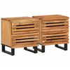 Image de vidaXL Tables de chevet 2 pcs 40x33x46 cm Bois d'acacia massif