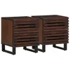 Image de vidaXL Tables de chevet 2 pcs 40x34x46 cm bois de manguier massif377431