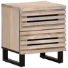Image de vidaXL Table de chevet 40x34x46 cm bois de manguier massif blanchi377432