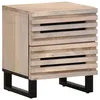 Image de vidaXL Table de chevet 40x33x46 cm bois de manguier massif blanchi