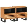 Image de vidaXL Tables de chevet 2 pcs 40x34x46 cm bois d'acacia massif377469