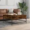 Image de vidaXL Vidaxl Table Basse Chêne Fumé 95x95x45 Cm Bois D'ingénierie Et Métal