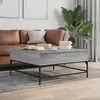 Image de vidaXL Table basse sonoma gris 95x95x45 cm bois d'ingÃ©nierie et mÃ©tal