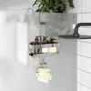 Image de vidaXL Support de douche suspendu acier inoxydable 304 brossé
