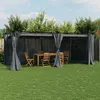 Image de vidaXL Vidaxl Tonnelle Avec Rideaux Anthracite 6x3 M Acier