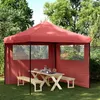 Image de vidaXL Tente de réception pliable escamotable avec 2 parois latérales