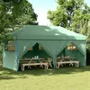 Image de vidaXL Tente de réception pliable escamotable 4 parois latérales vert