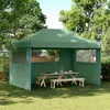 Image de vidaXL Tente de réception pliable escamotable 3 parois latérales vert