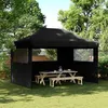 Image de vidaXL Tente de réception pliable escamotable 3 parois latérales noir