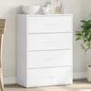 Image de vidaXL Buffet blanc 60x31x84 cm bois d'ingÃ©nierie
