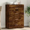 Image de vidaXL Buffet chÃªne fumÃ© 60x31x84 cm bois d'ingÃ©nierie