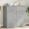Image de vidaXL Buffet gris béton 79x38x80 cm bois d'ingénierie840523