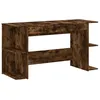 Image de vidaXL Bureau chÃªne fumÃ© 140x50x75 cm bois d'ingÃ©nierie