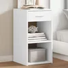 Image de vidaXL Tables de chevet 2 pcs blanc 35x34x65 cm bois d'ingÃ©nierie