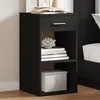 Image de vidaXL Tables de chevet 2 pcs noir 35x34x65 cm bois d’ingénierie840579