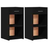 Image de vidaXL Tables de chevet 2 pcs noir 35x34x65 cm bois d'ingÃ©nierie