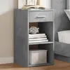 Image de vidaXL Tables de chevet 2 pcs gris béton 35x34x65 cm bois ingénierie840583