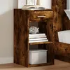 Image de vidaXL Table de chevet ChÃªne fumÃ© 35x34x65 cm Bois d'ingÃ©nierie