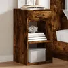 Image de vidaXL Tables de chevet 2 pcs chêne fumé 35x34x65 cm bois ingénierie840585