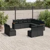 Image de vidaXL Vidaxl Salon De Jardin 11 Pcs Avec Coussins Noir Résine Tressée