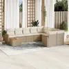 Image de Vidaxl Salon De Jardin Avec Coussins 10 Pcs Beige RÃ©sine TressÃ©e
