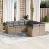 Image de Vidaxl Salon De Jardin Avec Coussins 8pcs MÃ©lange Beige RÃ©sine TressÃ©e