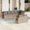 Image de Vidaxl Salon De Jardin Avec Coussins 8 Pcs Beige RÃ©sine TressÃ©e