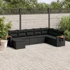 Image de Vidaxl Salon De Jardin 8 Pcs Avec Coussins Noir RÃ©sine TressÃ©e