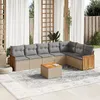 Image de Vidaxl Salon De Jardin Avec Coussins 8 Pcs Beige RÃ©sine TressÃ©e