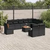 Image de vidaXL Salon de jardin 11 pcs avec coussins noir résine tressée3227756