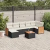Image de Vidaxl Salon De Jardin 8 Pcs Avec Coussins Noir RÃ©sine TressÃ©e