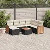 Image de Vidaxl Salon De Jardin 8 Pcs Avec Coussins Noir RÃ©sine TressÃ©e