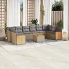 Image de Vidaxl Salon De Jardin 11 Pcs Avec Coussins Beige RÃ©sine TressÃ©e