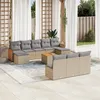 Image de Vidaxl Salon De Jardin 11 Pcs Avec Coussins Beige RÃ©sine TressÃ©e