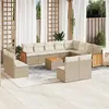 Image de vidaXL Salon de jardin avec coussins 13 pcs beige résine tressée3228158