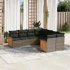Image de Vidaxl Salon De Jardin 8 Pcs Avec Coussins Gris RÃ©sine TressÃ©e