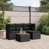 Image de vidaXL Salon de jardin 5 pcs avec coussins noir résine tressée3223605