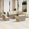 Image de vidaXL Salon de jardin avec coussins 12 pcs beige résine tressée3223706