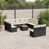 Image de vidaXL Vidaxl Salon De Jardin 12 Pcs Avec Coussins Noir Résine Tressée