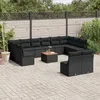 Image de Vidaxl Salon De Jardin Avec Coussins 13 Pcs Noir RÃ©sine TressÃ©e