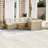 Image de Vidaxl Salon De Jardin 11 Pcs Avec Coussins Beige RÃ©sine TressÃ©e