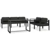 Image de vidaXL Salon de jardin 12 pcs avec coussins noir résine tressée