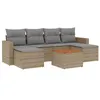 Image de vidaXL Salon de jardin avec coussins 7 pcs beige résine tressée3224246