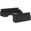 Image de vidaXL Salon de jardin 11 pcs avec coussins noir résine tressée3224340