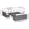 Image de vidaXL Salon de jardin avec coussins 14 pcs gris résine tressée3224366