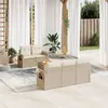 Image de vidaXL Salon de jardin avec coussins 6 pcs beige résine tressée3224448